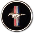 1965-73 Mustang Horn Button and Dash Panel Emblem with Tri-Bar Logo