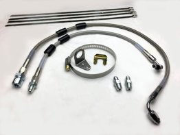 Stainless Braided Brake Hose Kit for 65-70 Mustangs using SOT 3-Link