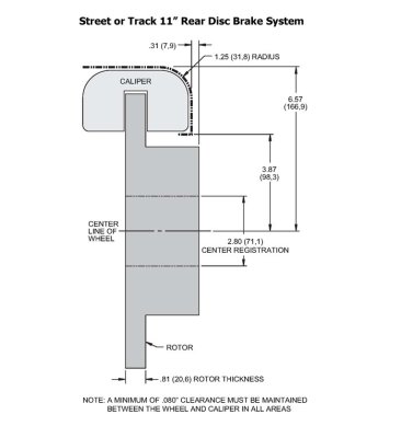 Street or Track 11'' Rear Disk Brake Kit