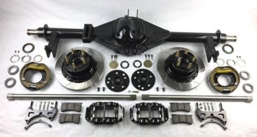 Full Floating 9" Rear End System - 13" rotors, '4R' 4 piston radial mount calipers with parking brake